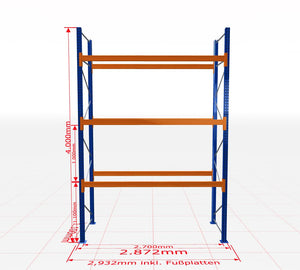 Palešu plaukts Schulte pamatsekcija dziļums 1100 mm - Ergostock.lv