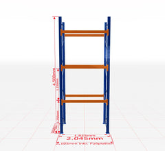 Palešu plaukts Schulte pamatsekcija dziļums 1100 mm-Ergostock