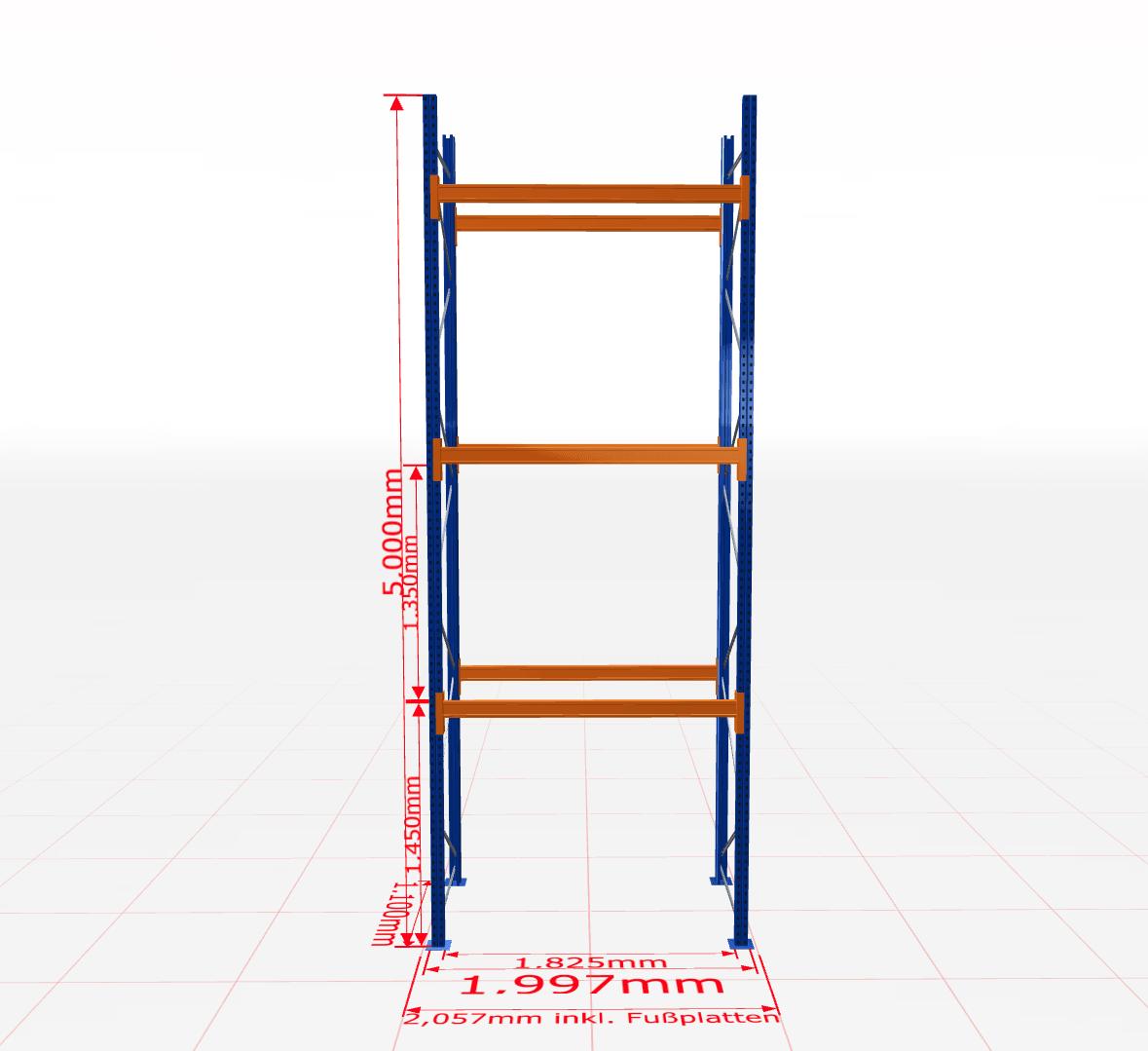 Palešu plaukts Schulte pamatsekcija dziļums 1100 mm-Ergostock