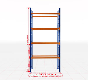 Palešu plaukts Schulte pamatsekcija dziļums 1100 mm-Ergostock