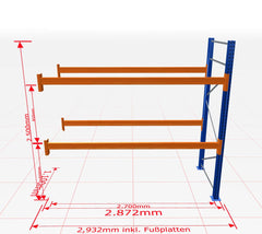 Palešu plaukts Schulte papildsekcija dziļums 1100 mm - Ergostock.lv
