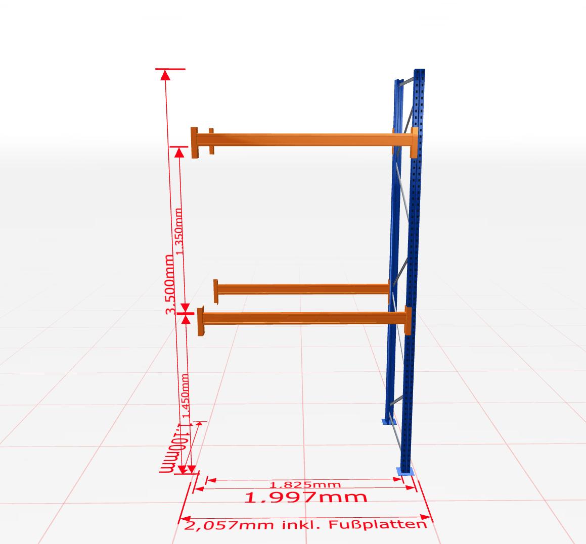 Palešu plaukts Schulte papildsekcija dziļums 1100 mm - Ergostock.lv