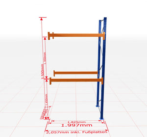 Palešu plaukts Schulte papildsekcija dziļums 1100 mm - Ergostock.lv