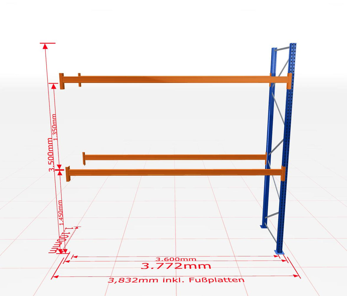 Palešu plaukts Schulte papildsekcija dziļums 1100 mm - Ergostock.lv