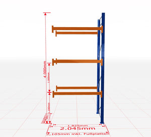 Palešu plaukts Schulte papildsekcija dziļums 1100 mm - Ergostock.lv
