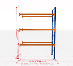 Palešu plaukts Schulte papildsekcija dziļums 1100 mm - Ergostock.lv