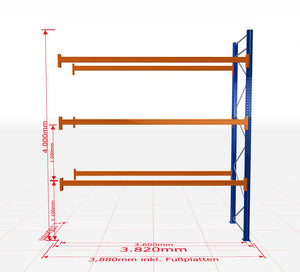Palešu plaukts Schulte papildsekcija dziļums 1100 mm-Ergostock