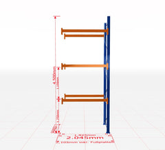 Palešu plaukts Schulte papildsekcija dziļums 1100 mm-Ergostock