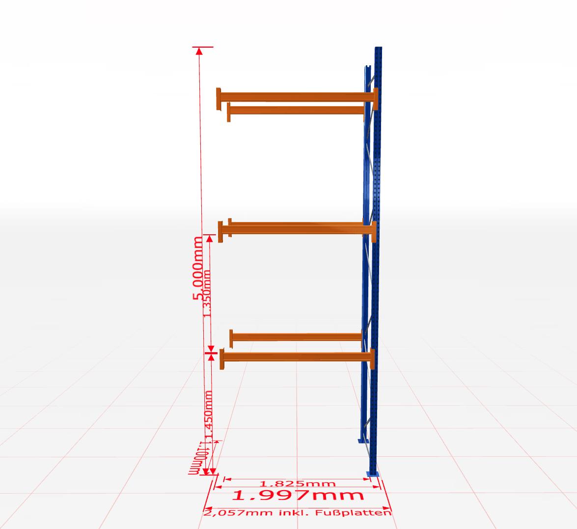 Palešu plaukts Schulte papildsekcija dziļums 1100 mm-Ergostock