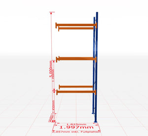 Palešu plaukts Schulte papildsekcija dziļums 1100 mm-Ergostock