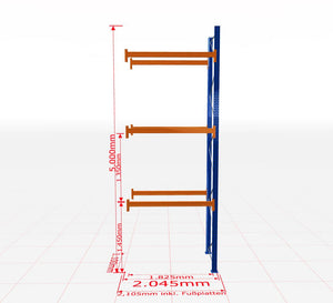Palešu plaukts Schulte papildsekcija dziļums 1100 mm-Ergostock