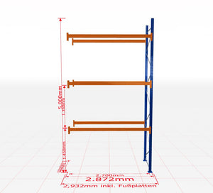 Palešu plaukts Schulte papildsekcija dziļums 1100 mm-Ergostock
