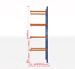 Palešu plaukts Schulte papildsekcija dziļums 1100 mm-Ergostock