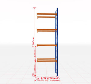 Palešu plaukts Schulte papildsekcija dziļums 1100 mm-Ergostock