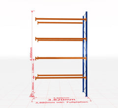 Palešu plaukts Schulte papildsekcija dziļums 1100 mm-Ergostock