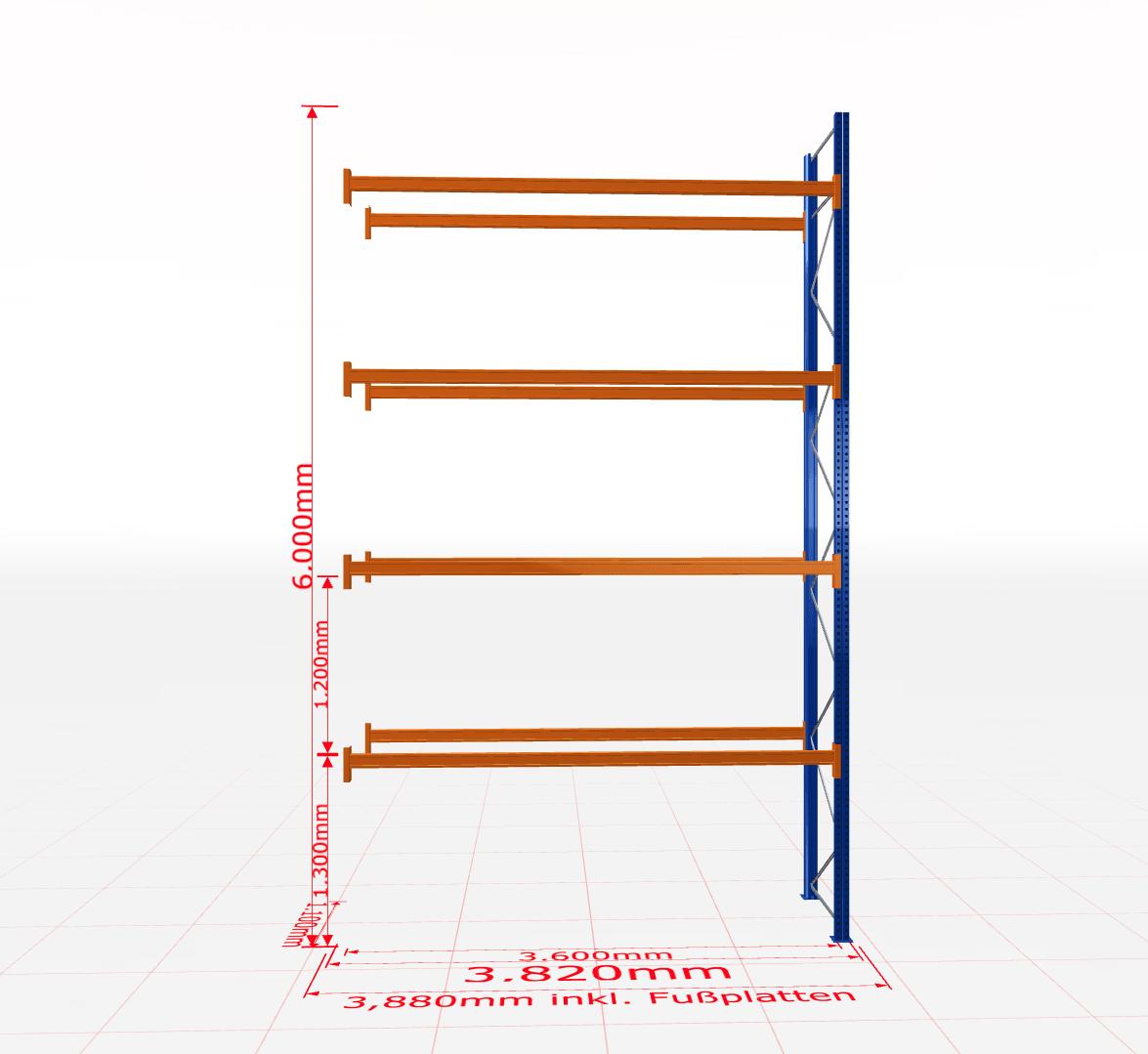 Palešu plaukts Schulte papildsekcija dziļums 1100 mm-Ergostock
