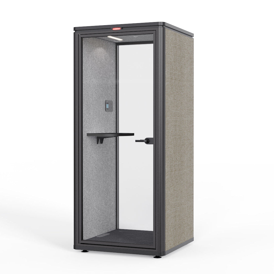 Klusuma kabīne OVIKAA S POD, A- Class 31dB – Sand Beige (bēša) / Melna