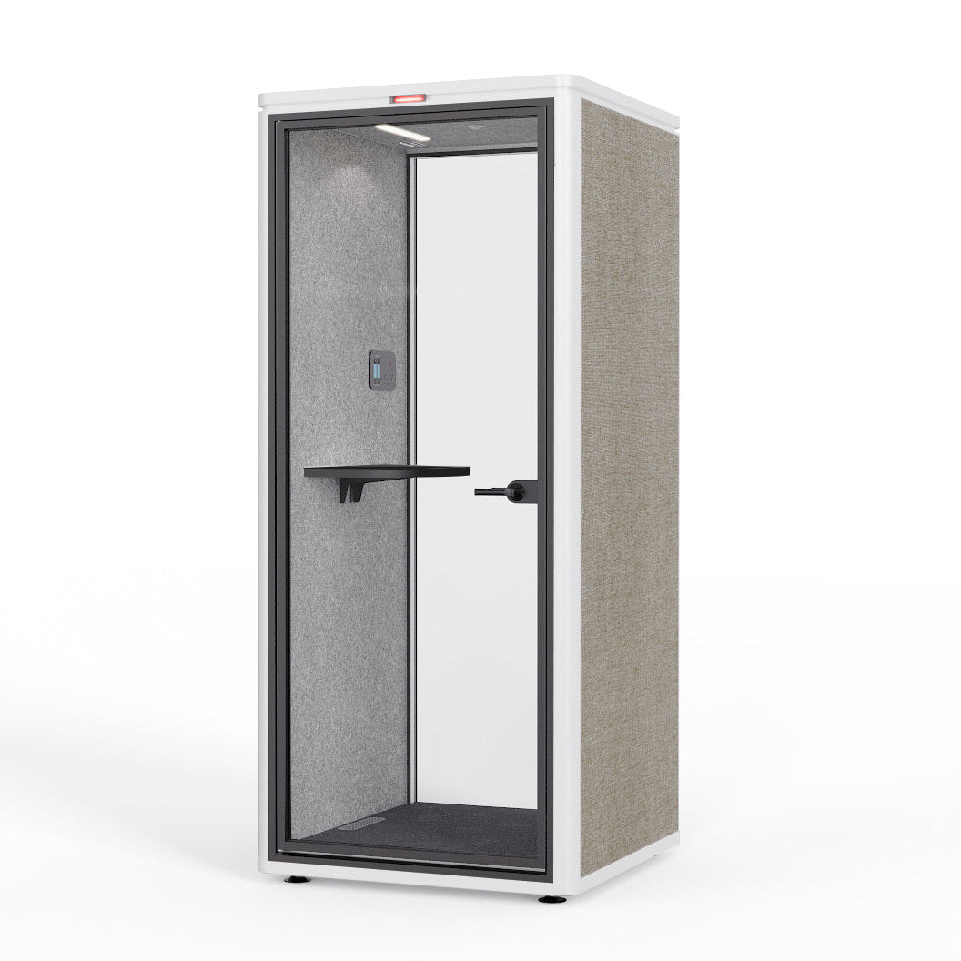 Klusuma kabīne OVIKAA S POD, A- Class 31dB – Sand Beige (bēša) / Balta