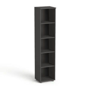 Biroja skapju komplekts Flexx Graphite, trīs skapji, kopējais platums 200 cm, grafīta - Ergostock.lv