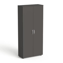 Biroja skapju komplekts Flexx Graphite, trīs skapji, kopējais platums 200 cm, grafīta - Ergostock.lv