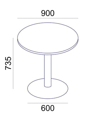 Kafijas galdiņš Montus XL, diametrs 90 cm, augstums 73 cm - Ergostock.lv