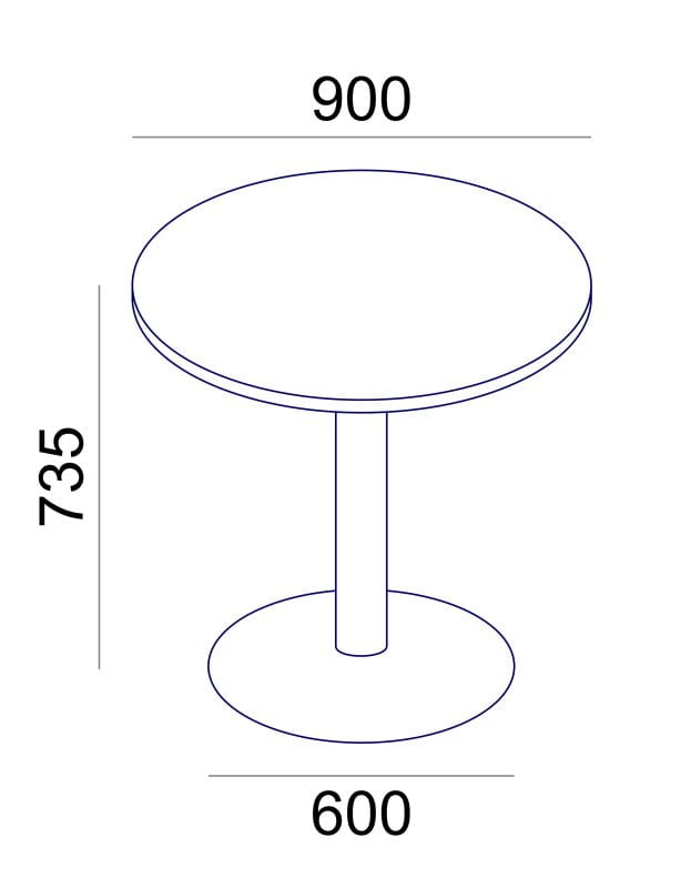 Kafijas galdiņš Montus XL, diametrs 90 cm, augstums 73 cm - Ergostock.lv