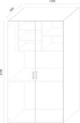 Mini biroja virtuve Ergostock Amber Oak Black-Ergostock