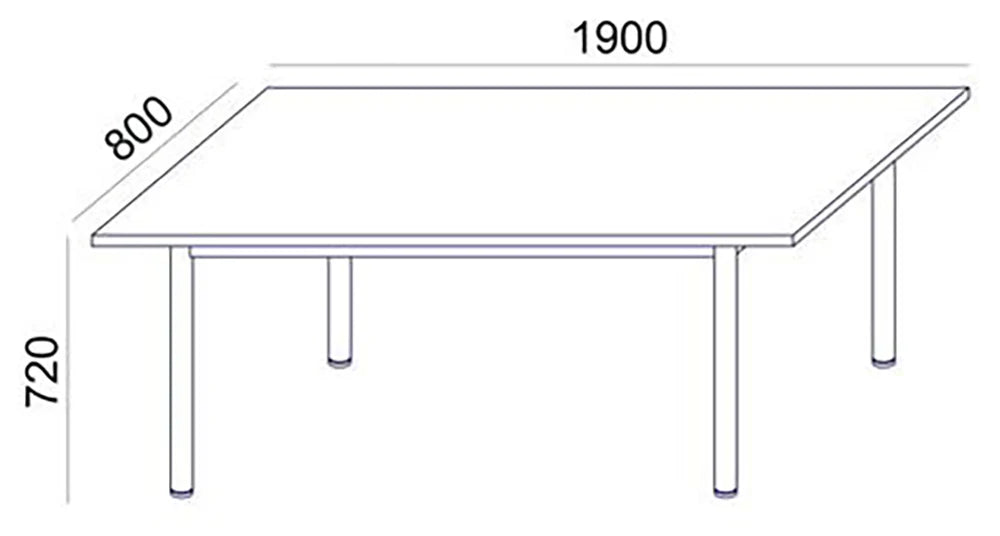 Konferenču galds ERGOSTOCK ONE 190 cm x 95 cm - Ergostock.lv