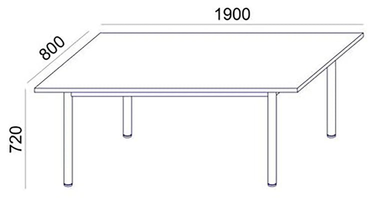 Konferenču galds ERGOSTOCK ONE 190 cm x 95 cm - Ergostock.lv