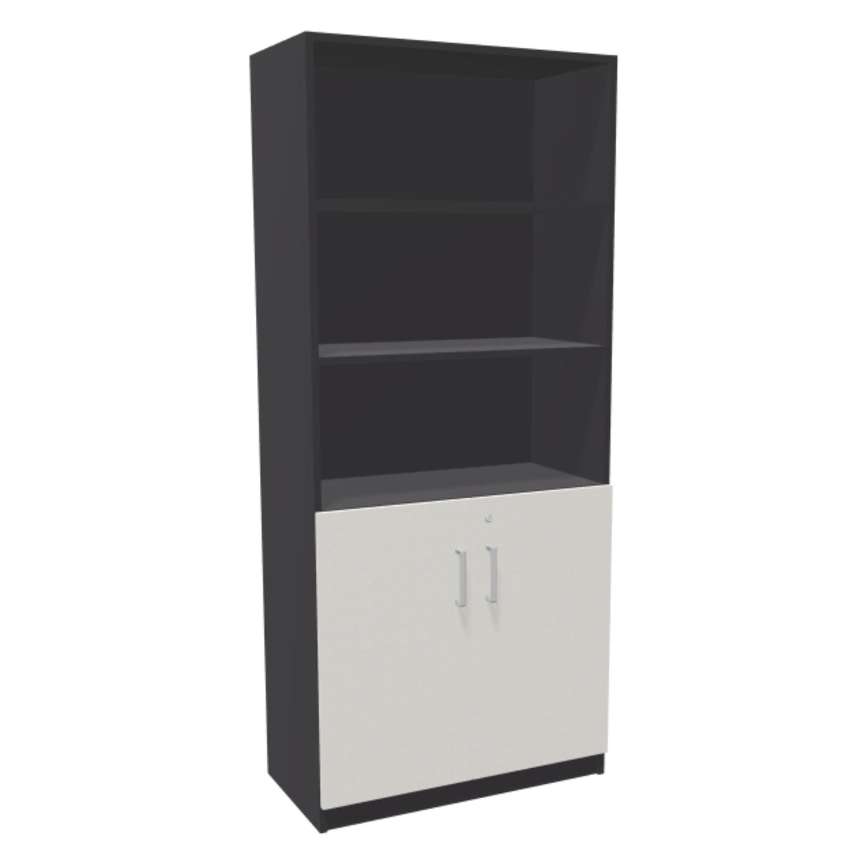 Biroja skapis PRO LINE, 2+3 plaukti, 1845x800x420 mm, pamatnes rāmis, konfigurējams - Ergostock.lv