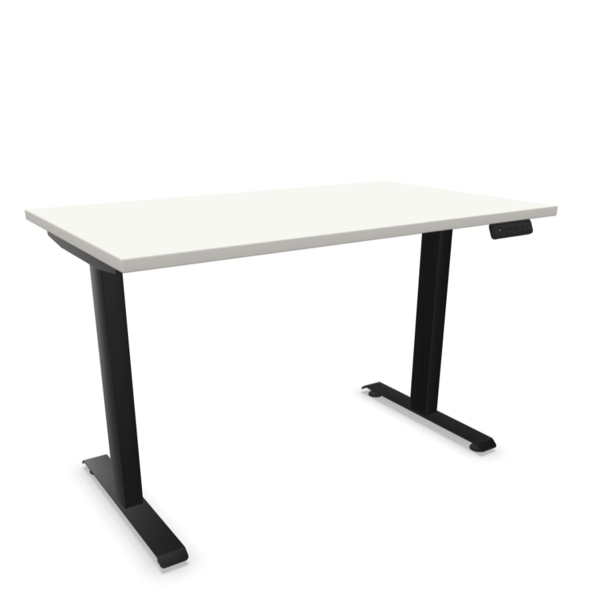 Elektriski augstumā regulējams galds LITE GEN2 – Balta / Melna / 120 x 65