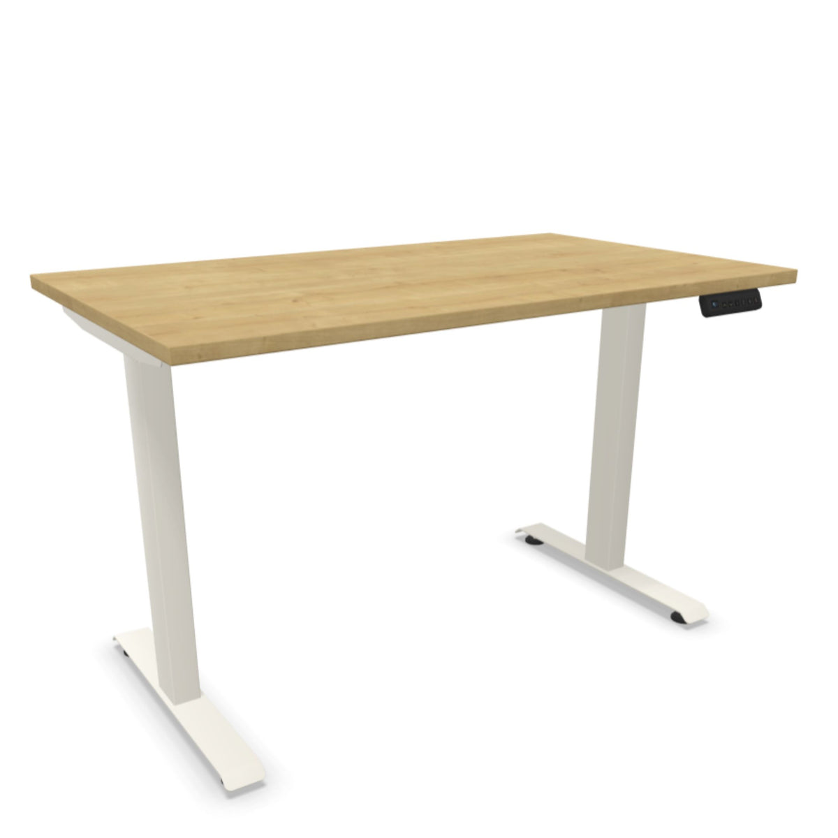 Elektriski augstumā regulējams galds LITE GEN2 – American oak / Balta / 120 x 65