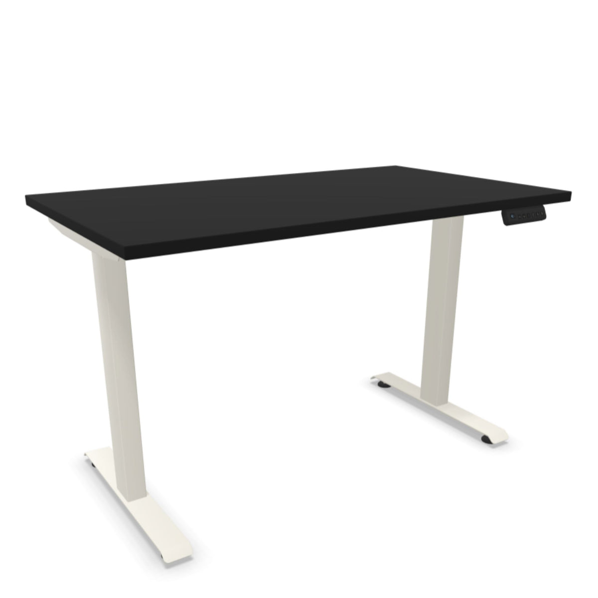 Elektriski augstumā regulējams galds LITE GEN2 – Melna / Balta / 120 x 65