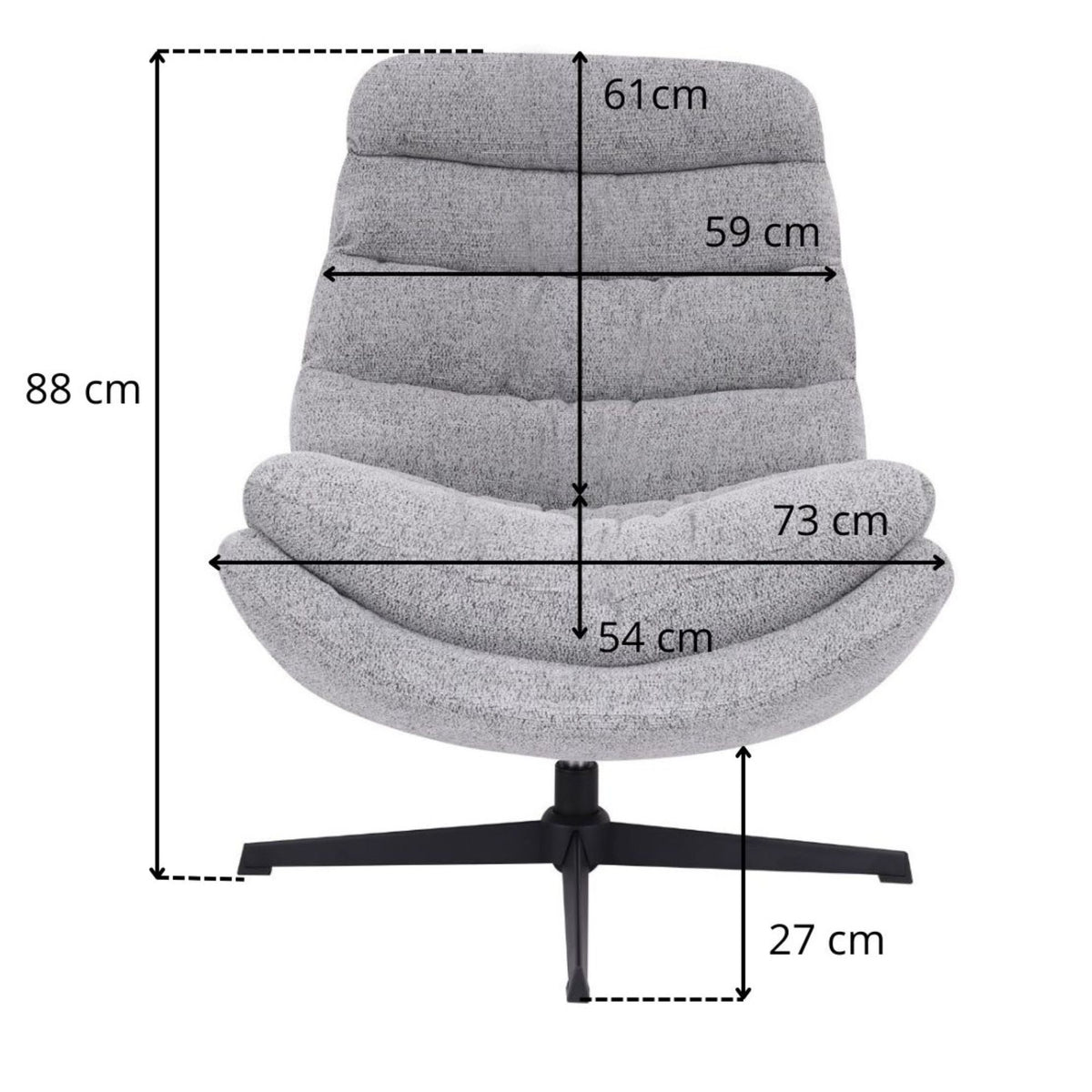 Atpūtas krēsls Calvio Light Beige
