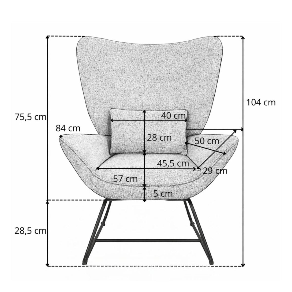 Atpūtas krēsls NUVI 2 Light Grey
