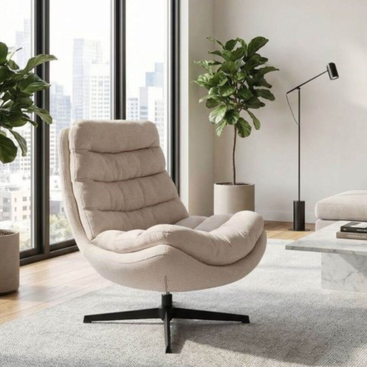 Atpūtas krēsls Calvio Light Beige
