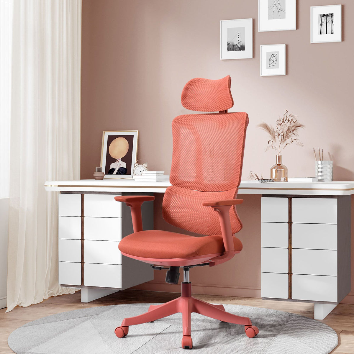 Biroja krēsls ERGOMY COLORE II, sarkans
