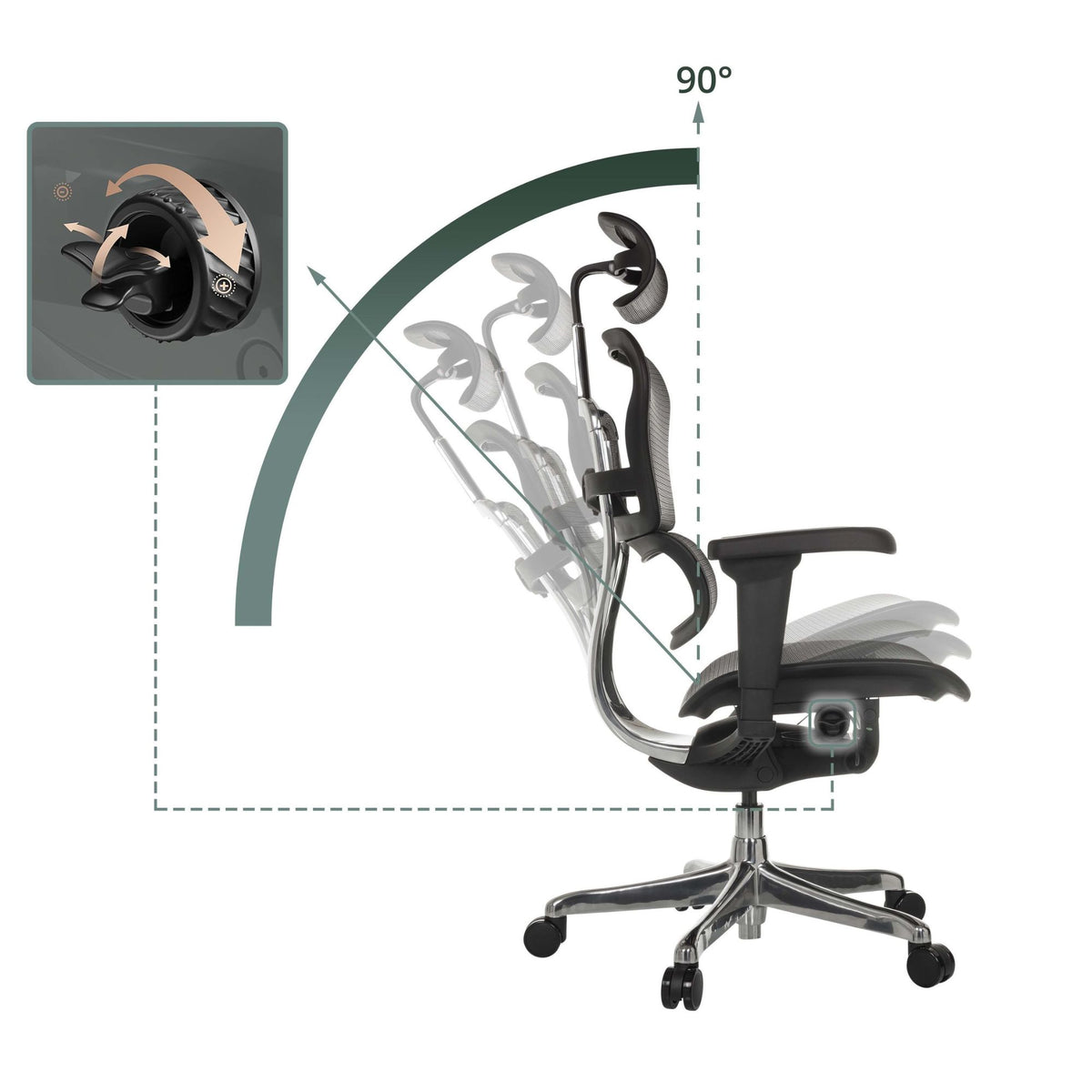 Biroja krēsls Ergohuman ULTRA GEN2 Black