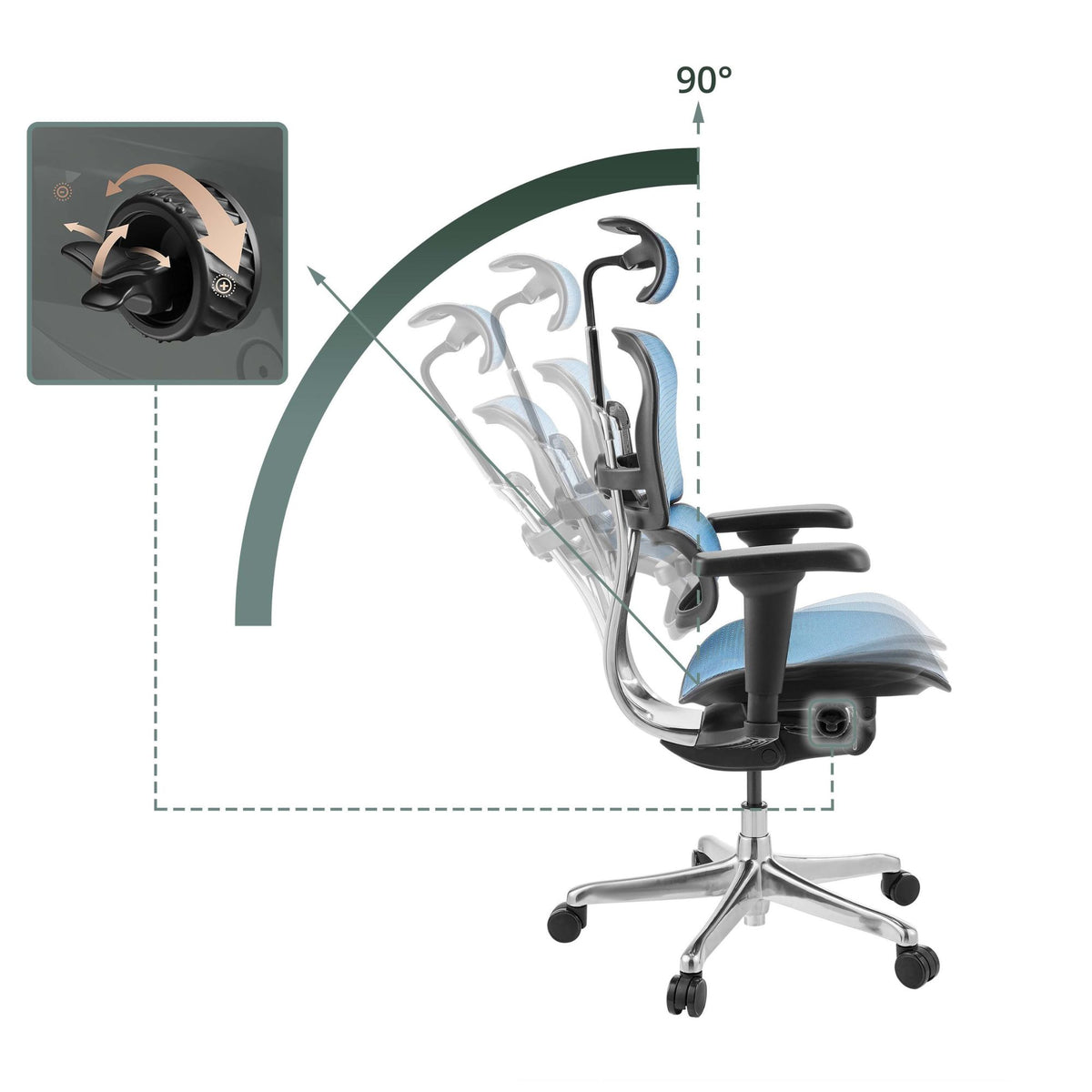Biroja krēsls Ergohuman ULTRA GEN2 Blue
