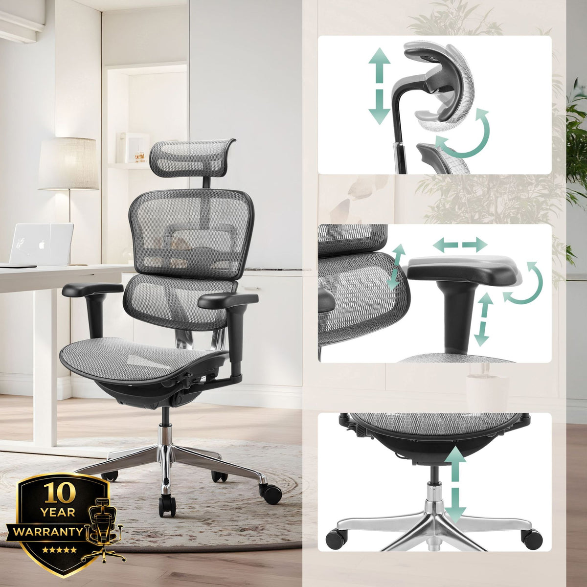 Biroja krēsls Ergohuman ULTRA GEN2 Grey