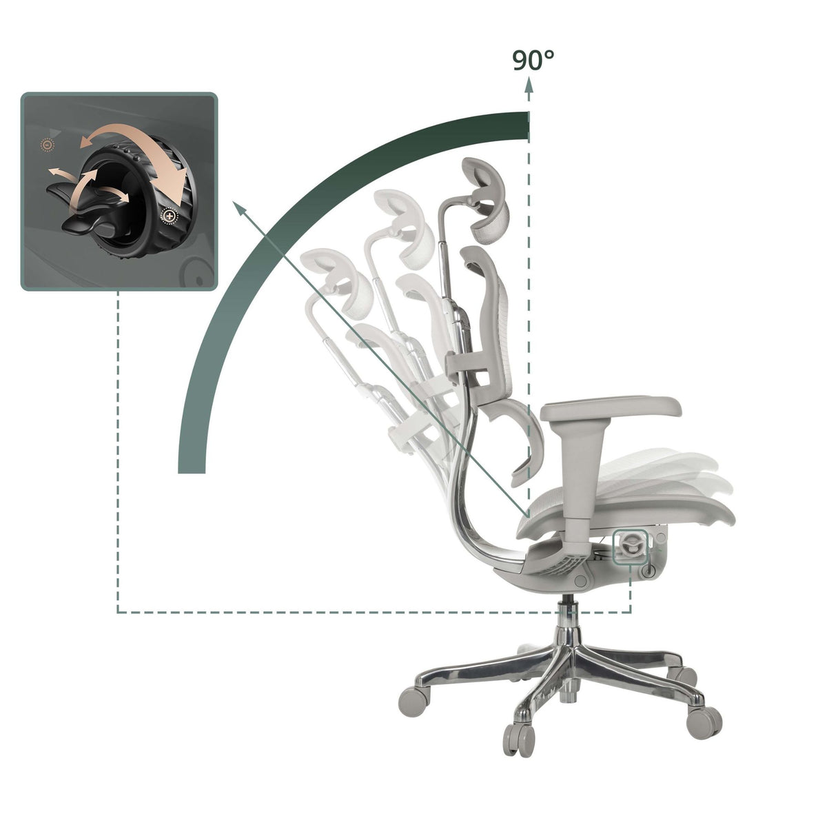 Biroja krēsls Ergohuman ULTRA GS GEN2 Grey