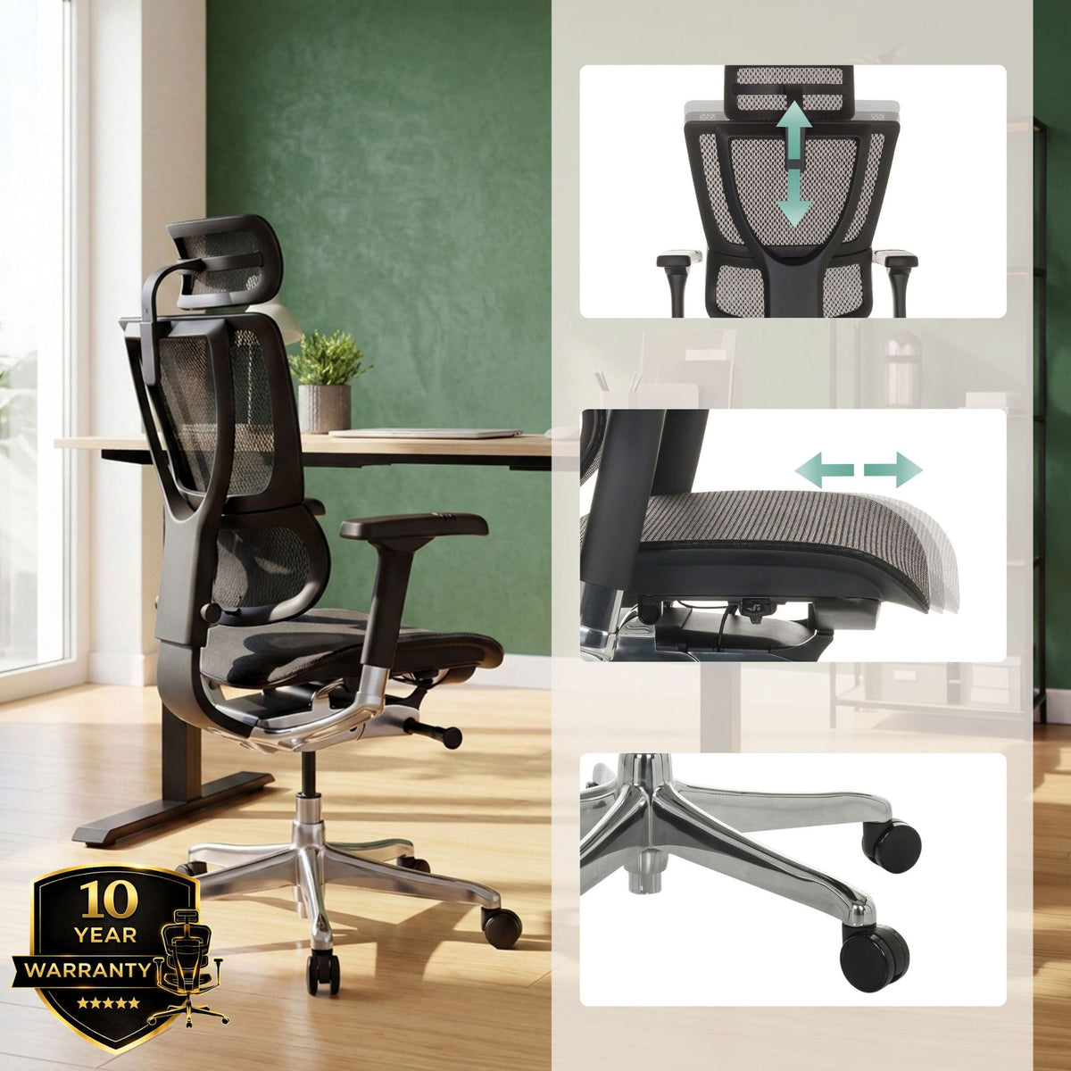 Biroja krēsls Ergohuman SLIM GEN2 Black