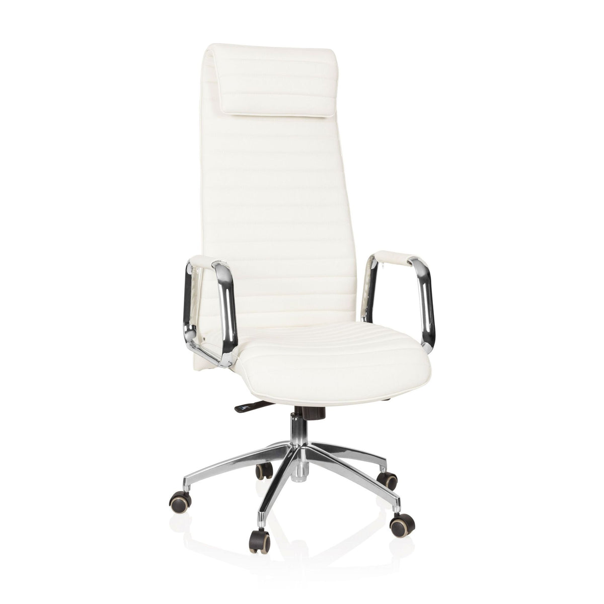 Biroja krēsls ASPERA Nappa Leather Luxus Creme White