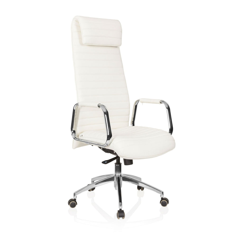 Biroja krēsls ASPERA Nappa Leather Luxus Creme White