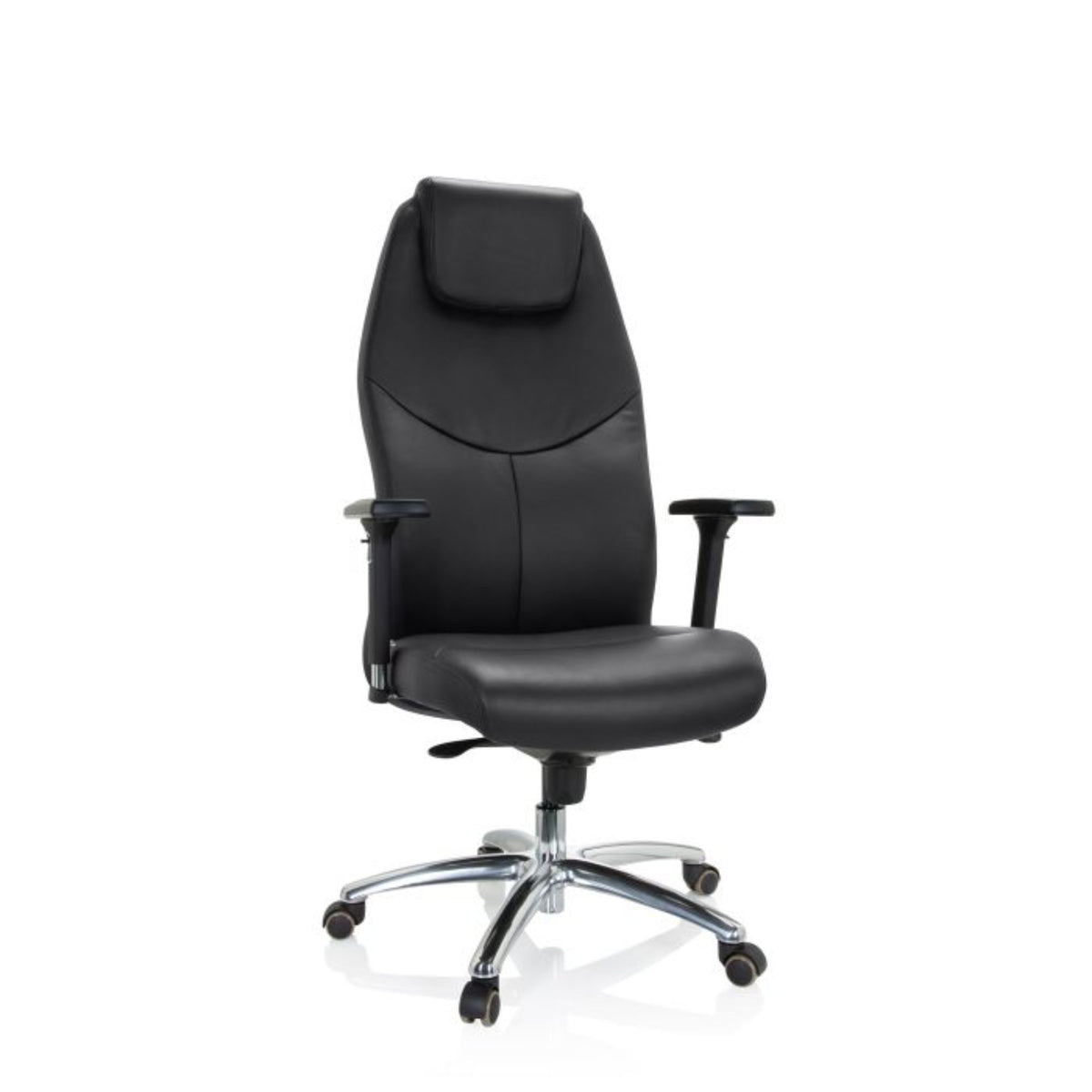 Biroja krēsls Ferrara Executive, melns (līdz 220 kg)