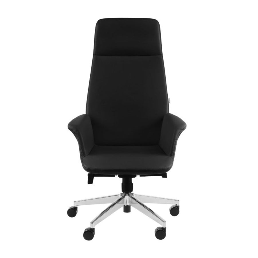 Vadītāju krēsls PRETO Executive Leather, melns