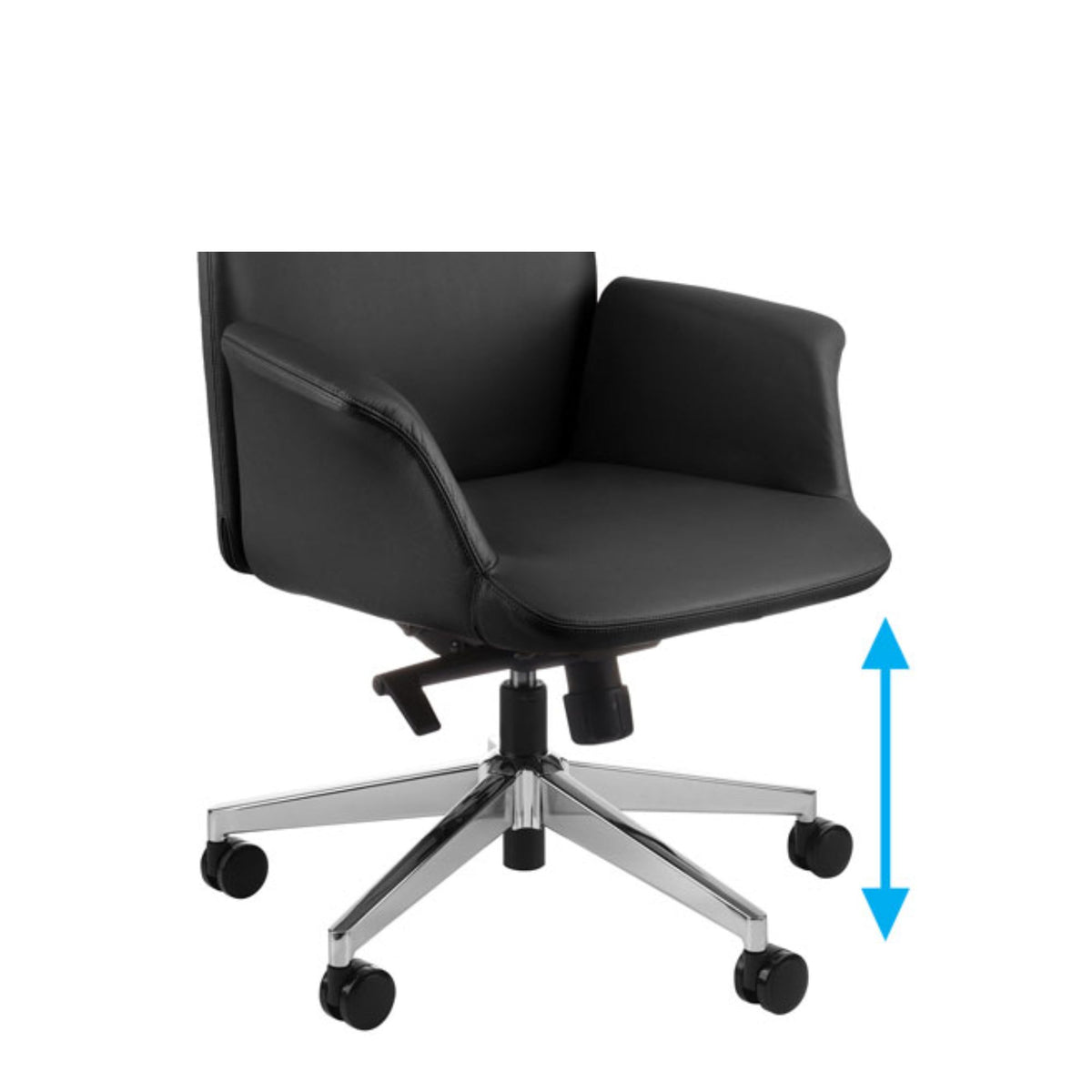 Vadītāju krēsls PRETO Executive Leather, melns