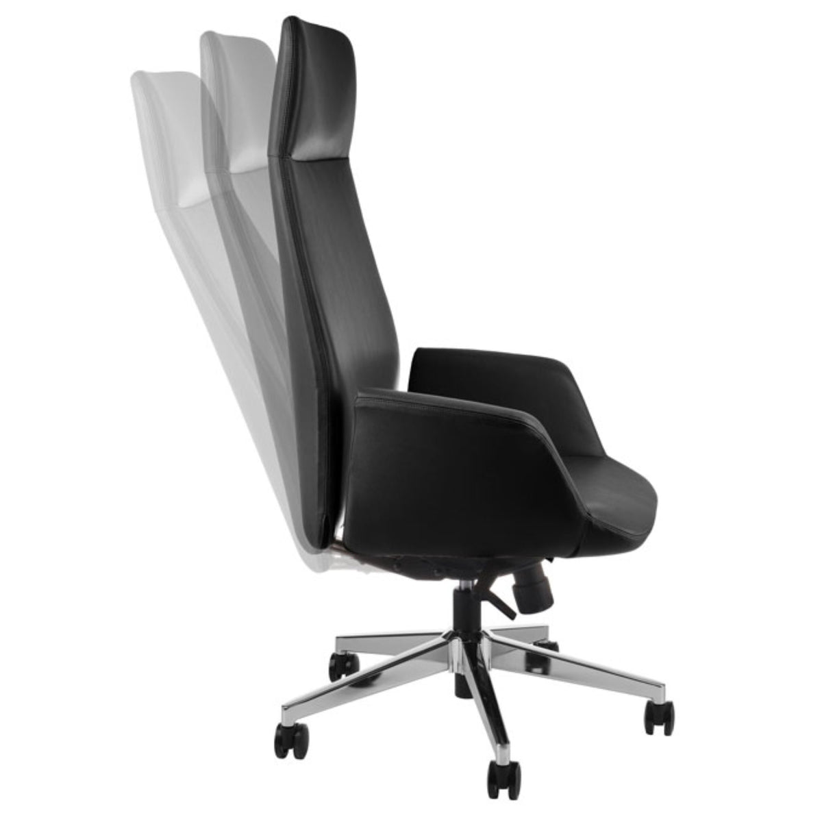 Vadītāju krēsls PRETO Executive Leather, melns
