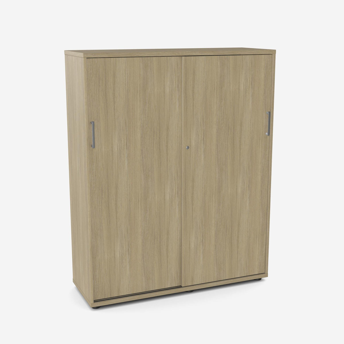 Biroja skapis NUWO ar bīdāmām durvīm, 4 plaukti, 1500x1200x420 mm, konfigurējams - Ergostock.lv