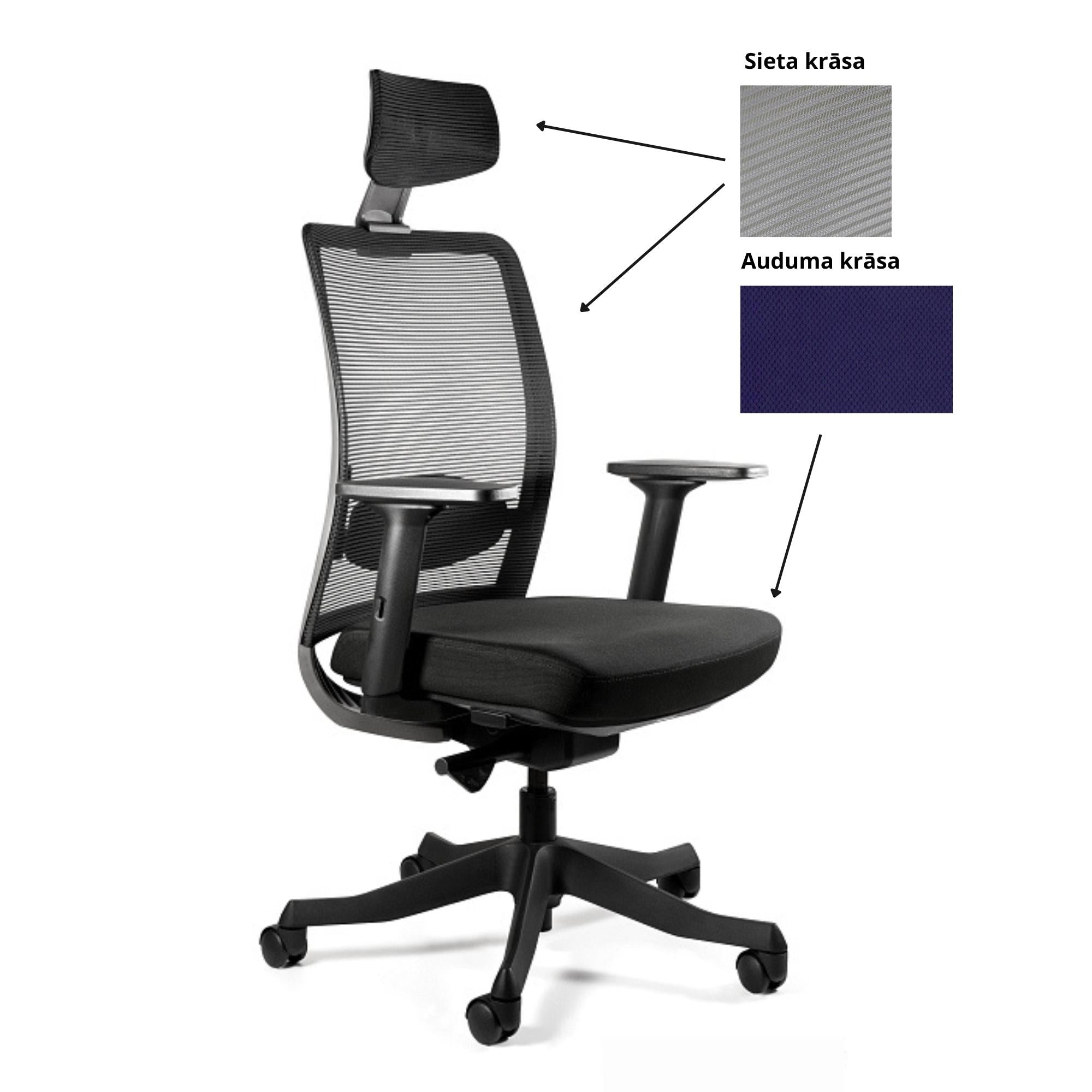 Biroja krēsls ANGGUN, melns-Ergostock